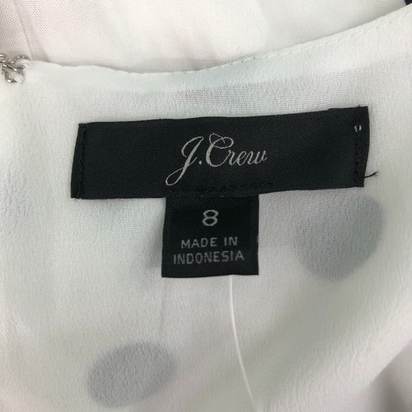 J. Crew White and Black Polka Dot Midi Dress - Picture 7 of 10
